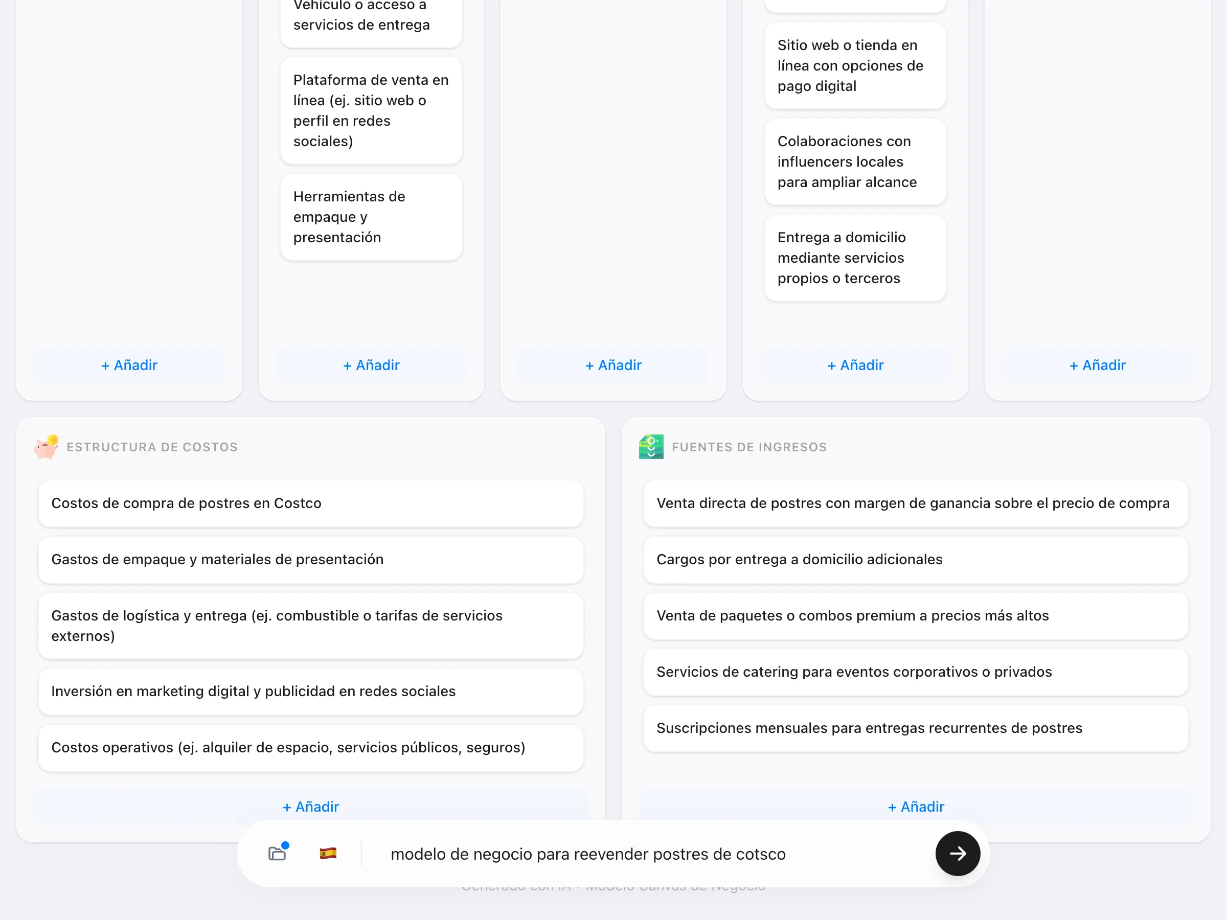 Generador de Business Model Canvas con IA | Canvas AI screenshot 3